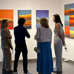 Exposição de pintura “Opus” de Paulo Ponte, no espaço Atmosfera m, Porto. Tinta acrílica em tela. Arte contemporânea.