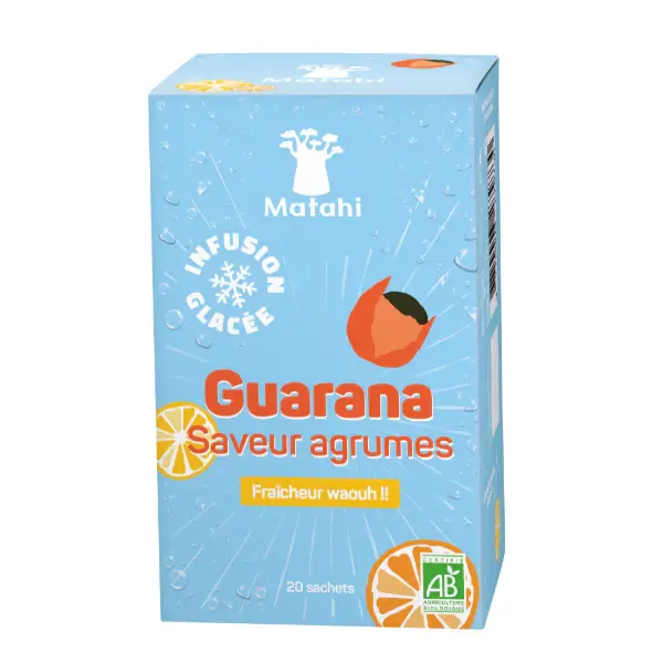 Organic guarana iced infusion citrus flavor