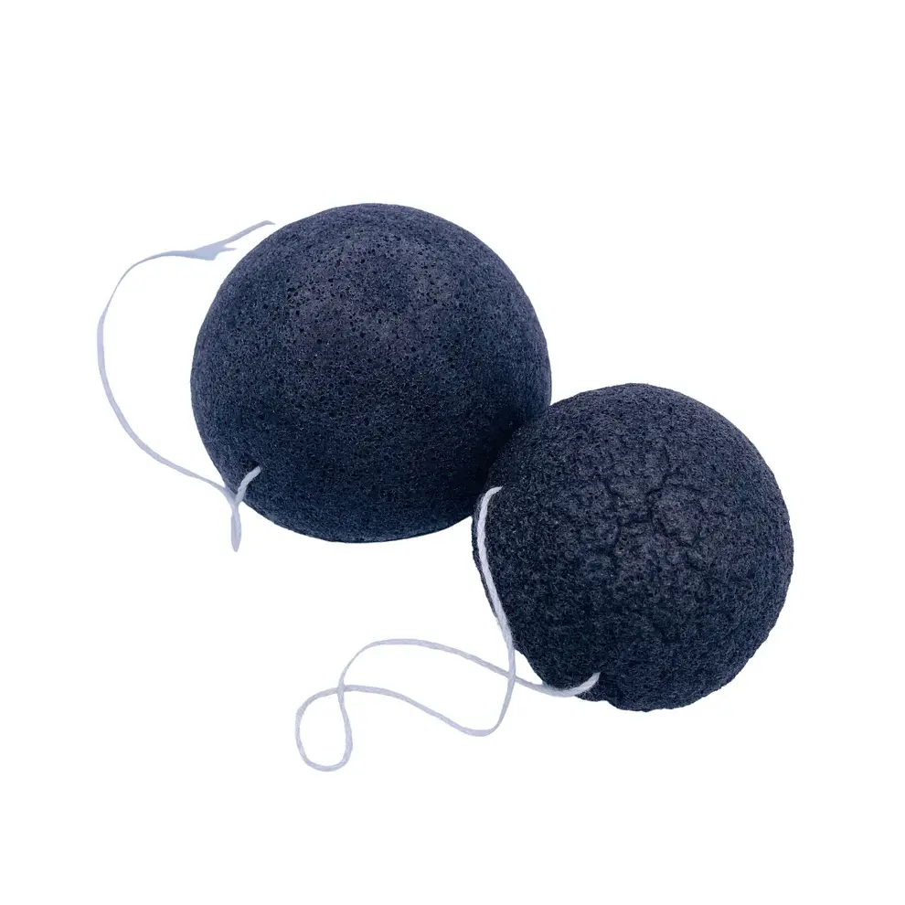 Charcoal black konjac sponge