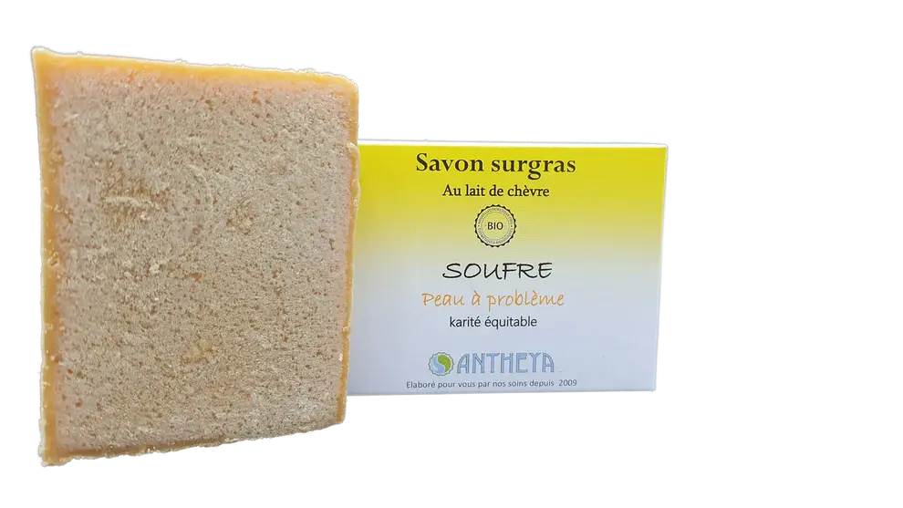 Savon lait de chèvre/soufre - purifiant exceptionnel