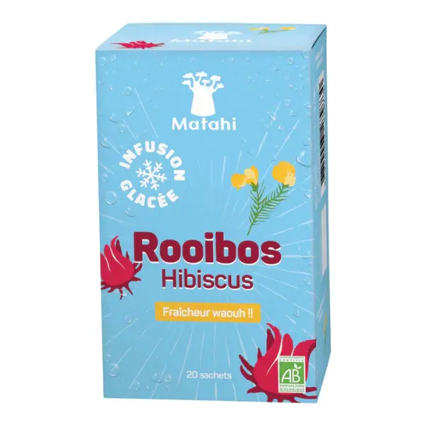 Organic rooibos hibiscus iced infusion
