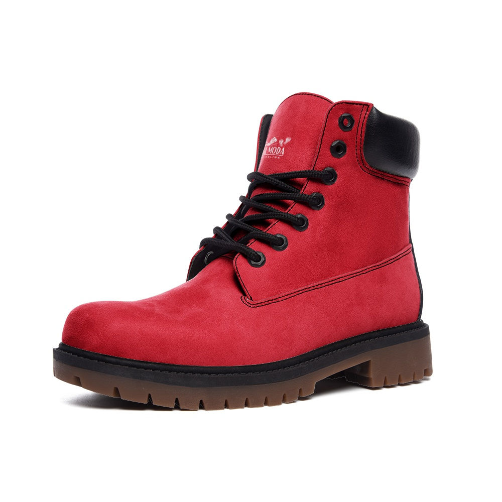 Botas color rojo para caballero moda de invierno