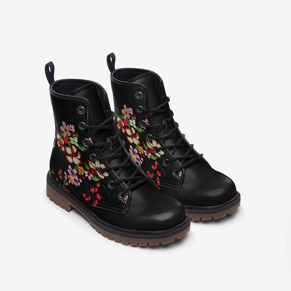 Thumbnail: Botas para dama con flores de primeravera | botas para el invierno
