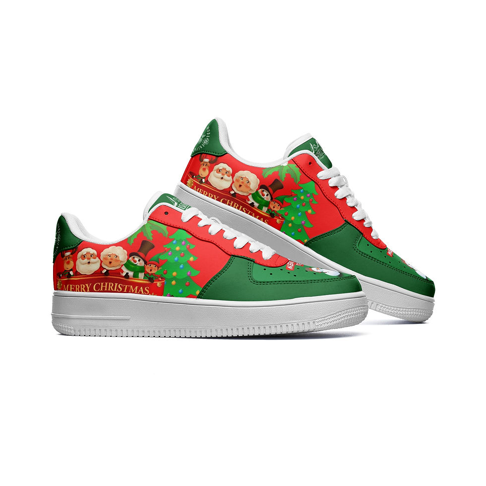 Thumbnail: Zapatos de navidad para regalo casual verde y rojo