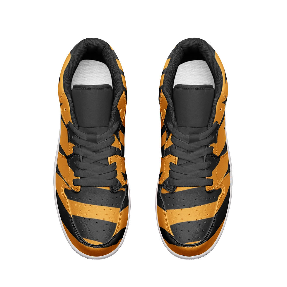 Thumbnail: Zapatos estampados naranja y negro