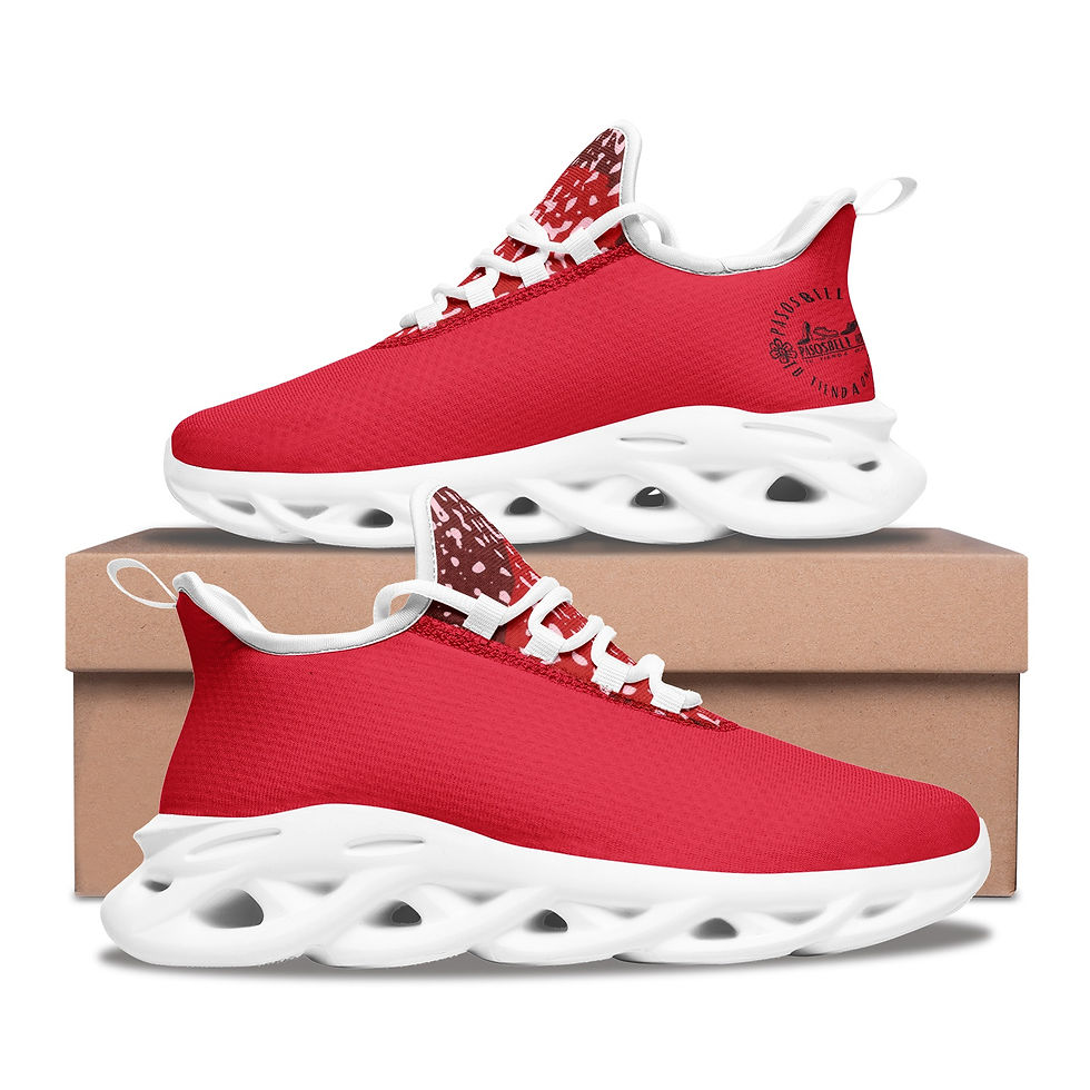 Miniatura: Zapatos rojos deportivos para dama moda casual fitness