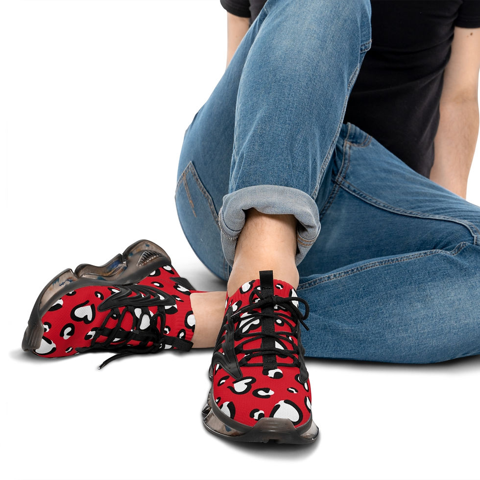 Miniatura: Zapatos para dama corazones estampados amor love rojo pasion