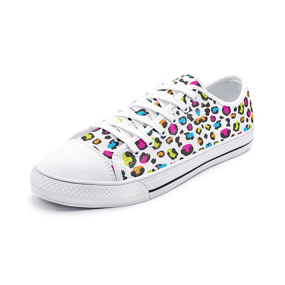 Thumbnail: Zapatos color blanco animalprint colorido para dama moda casual pasosbell moda