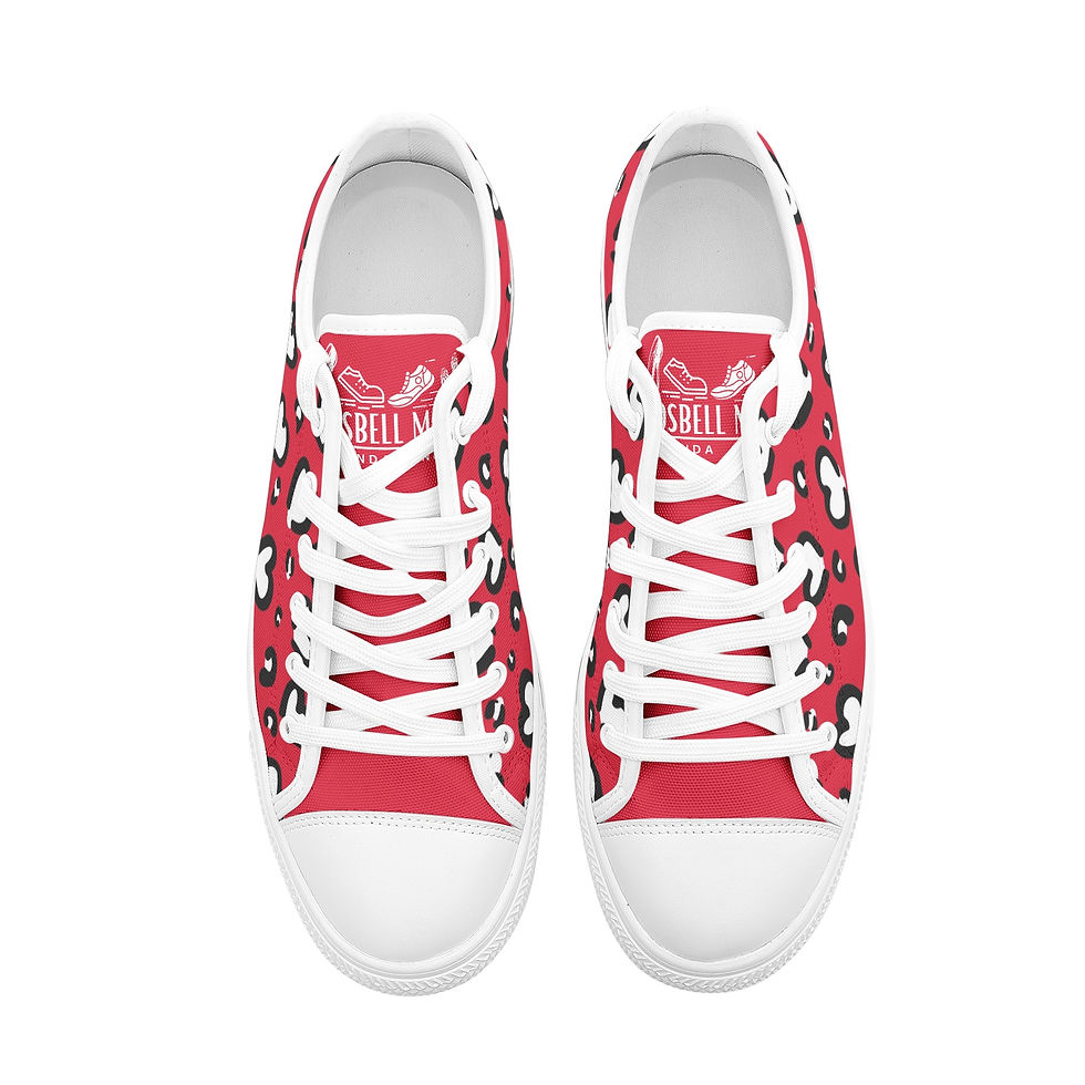 Thumbnail: Zapatos rojos de corazones deportivos para dama deportiva pasosbell moda
