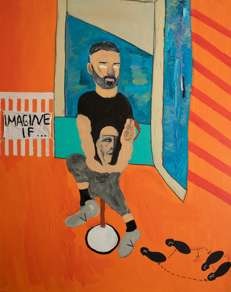 Dancing with myself, 120 x 150 cm, 2022, Sold 