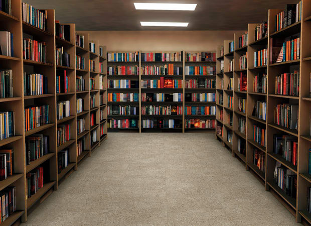 Metroflor Deja New Terrazzo, Brown Suede room scene