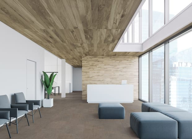 Metroflor Deja New Smooth Concrete, Dolomite room scene