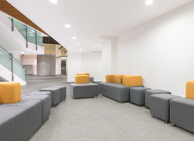 Metroflor Deja New Belgium Weave, Pearl White room scene