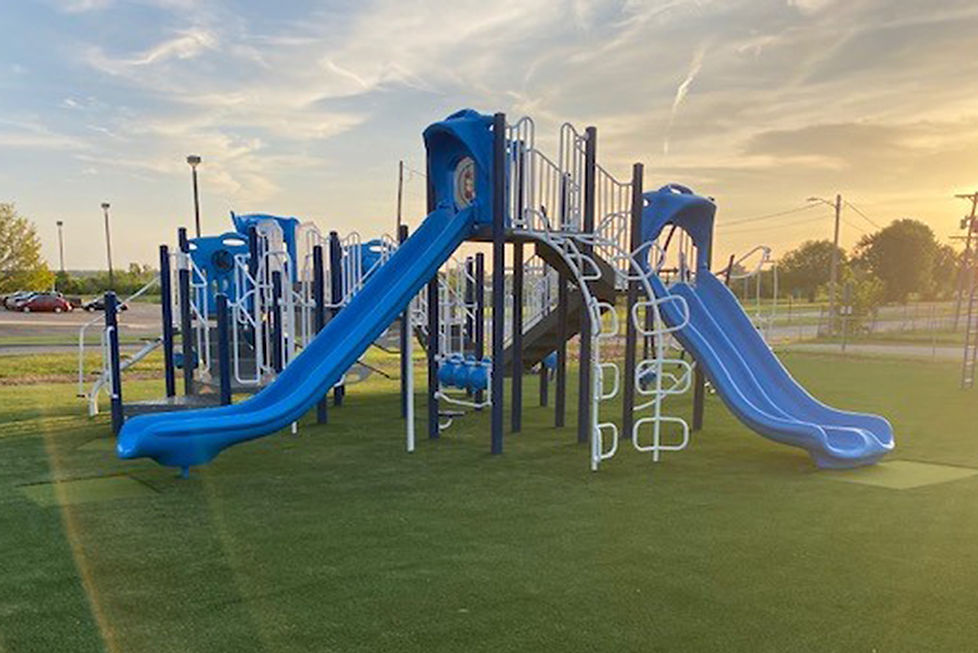 Webb City Middle School Playground built by Midwest Synthetic Turf Professionals.