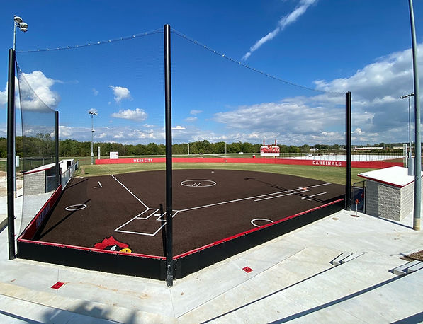 Webb City High School synthetic turf softball field built by Midwest Synthetic Turf Professionals