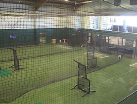 Creighton University synthetic turf indoor batting cages built by Midwest Synthetic Turf Professionals.
