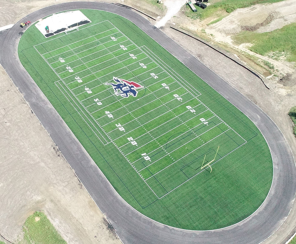 St James Academy athletic field built by Midwest Synthetic Turf Professionals.