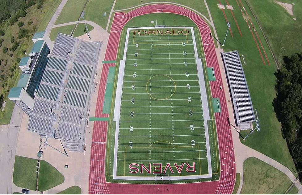 Coffeyville Community College synthetic turf football field built by Midwest Synthetic Turf Professionals.
