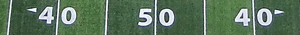 Peru State University synthetic turf football field number package built by Midwest Synthetic Turf Professionals.