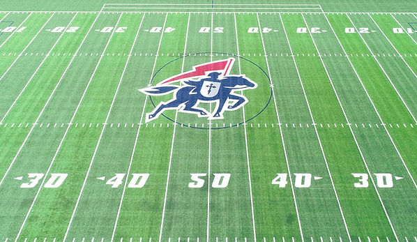 St James Academy athletic field midfield view built by Midwest Synthetic Turf Professionals.
