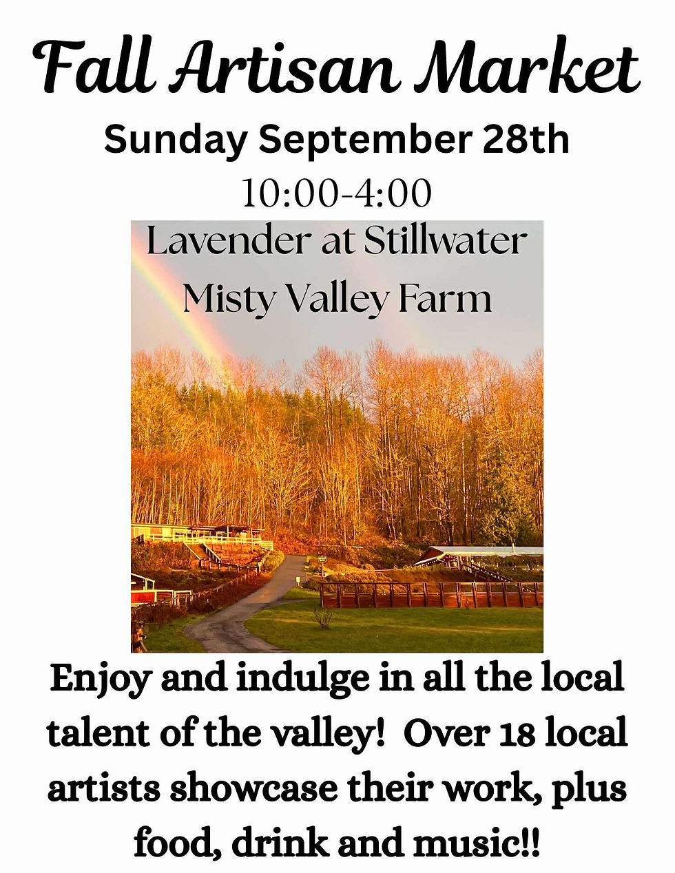 Thistle + Ember @ the Fall Artisan Market @ Misty Valley Farm More than 18 local artisans here showcasing their produ
