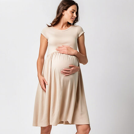 organic cotton maternity dresses Women's Gauze Maternity Smocked Midi Dress in Rose Mauve Pink, Size XS, Organic Cotton by Quince