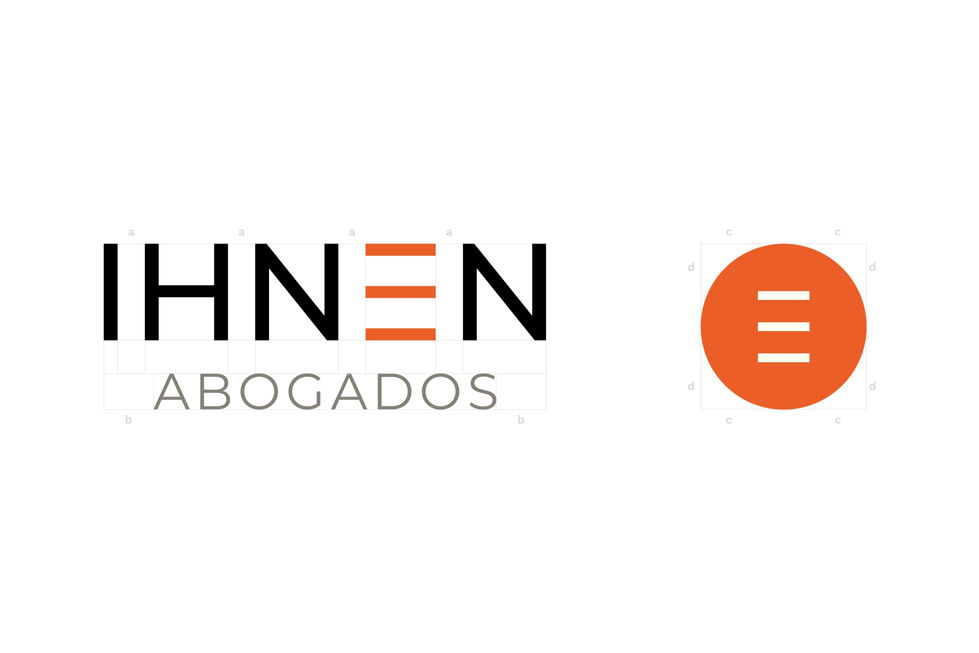 Diseño de logo e isotipo Ihnen Abogados