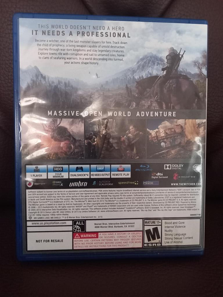 Miniatura: The Witcher 3 Playstation 4 Ps4, Físico