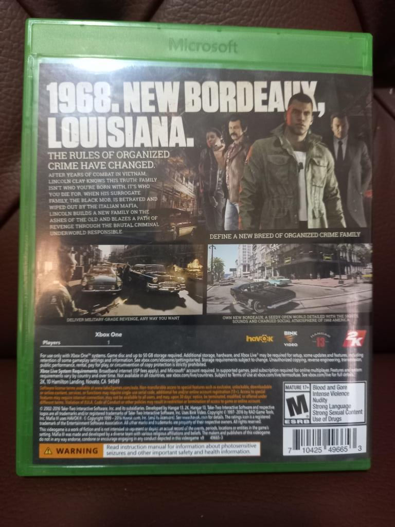 Miniatura: Mafia 3 Xbox One, Físico