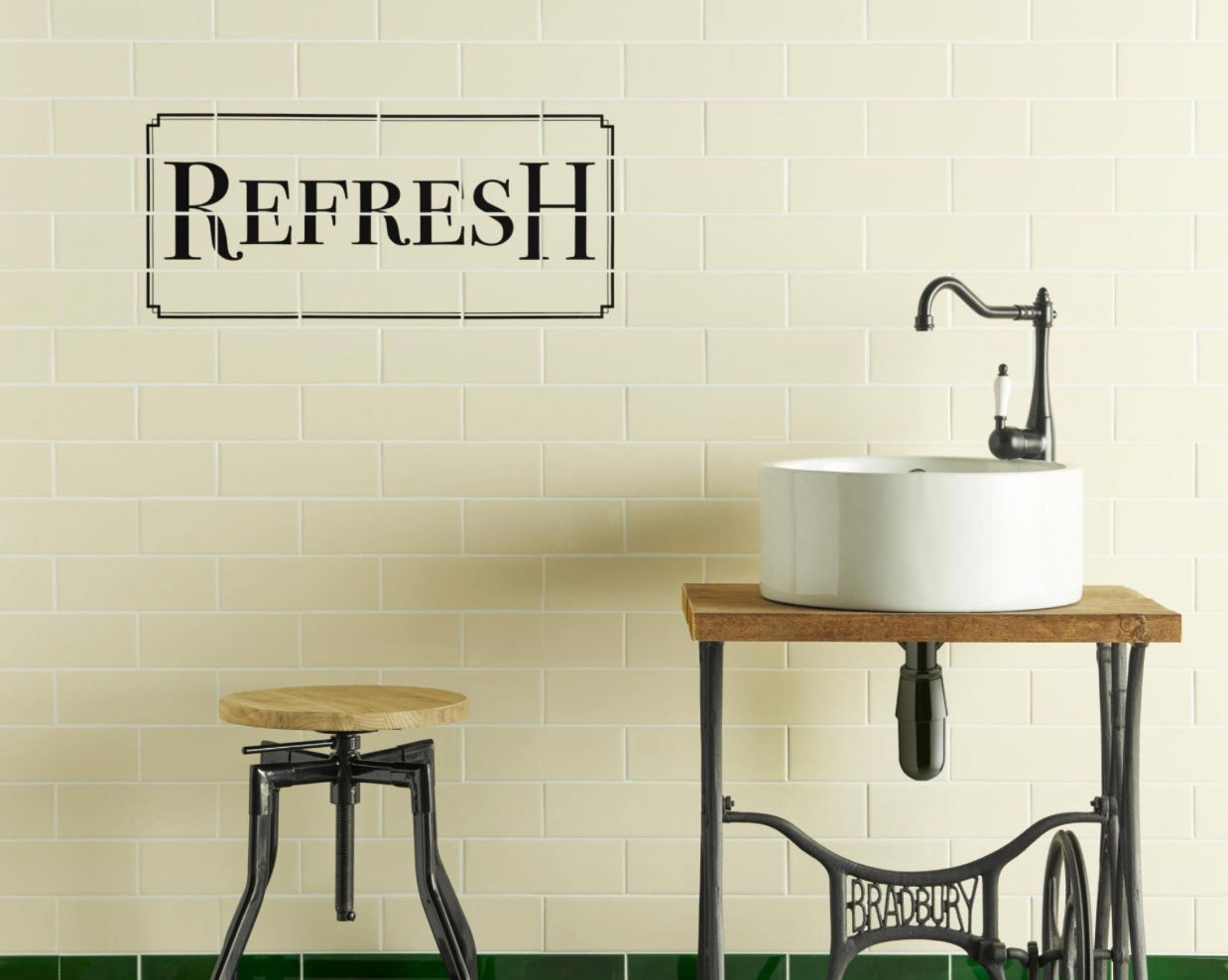 Colonial White Large Brick Tile