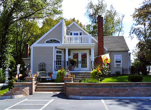 Store front in autumn