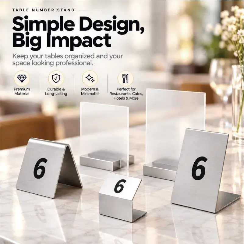 Thumbnail: Custom L-Shaped Metal Table Number Display