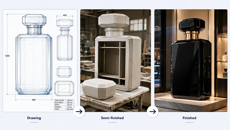 From Brief to Finished Product: How We Manage a Custom Factice Bottle Project