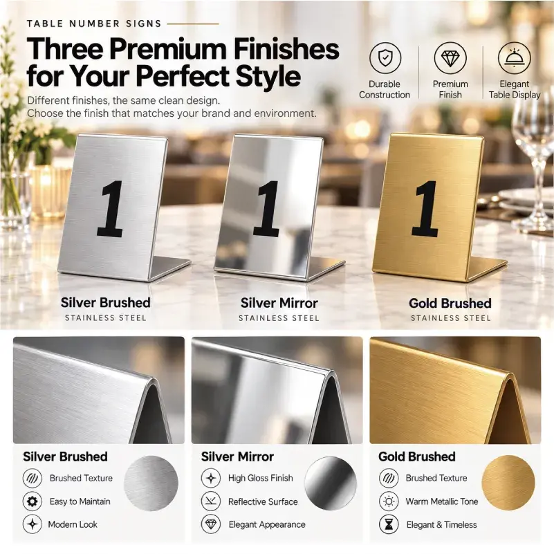 Thumbnail: Custom L-Shaped Metal Table Number Display