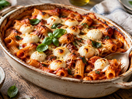 Ovnsbakt pasta med småkuler