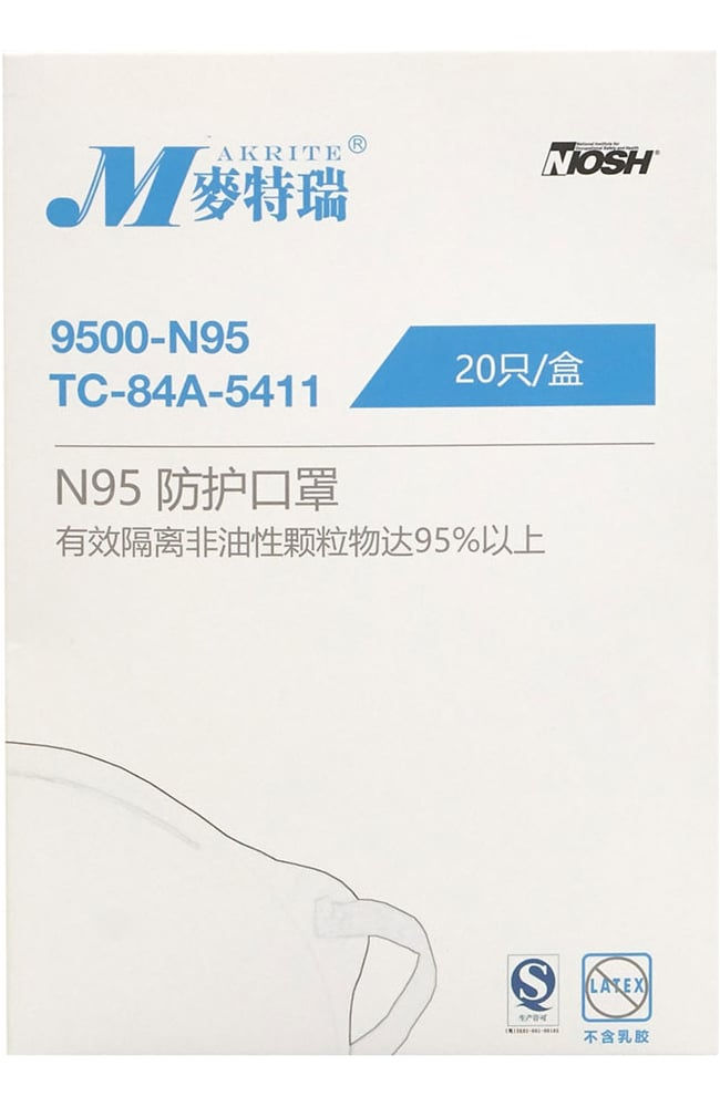 Thumbnail: N95 NIOSH Approved Face Respirator Box of 20