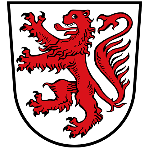 Wappen von Braunschweig mit rotem Löwen auf silbernem Grund – symbolisiert die Beratungskompetenz der apoFinanz in Niedersachsen und die Unterstützung medizinischer Fachkräfte in der Region.