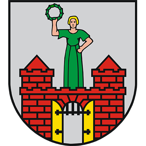 Wappen von Magdeburg mit zwei silbernen Türmen auf rotem Grund – repräsentiert die regionale apoFinanz-Beratung für Heilberufe in Sachsen-Anhalt mit Blick auf Praxisgründung und Absicherung.