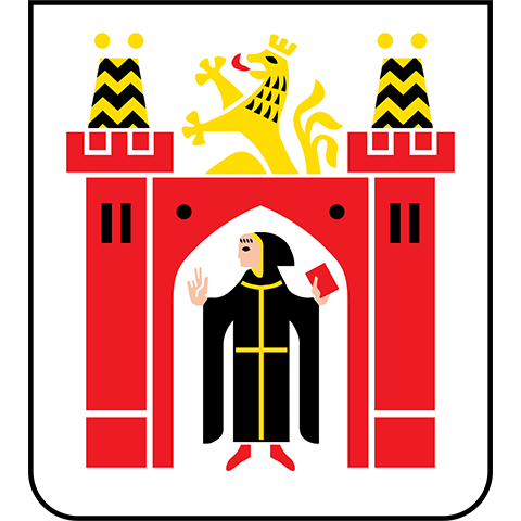 Wappen von München mit Mönchsfigur auf schwarzem Grund – steht für die apoFinanz-Präsenz in der bayerischen Landeshauptstadt und die umfassende Beratung von Heilberufen im urbanen Raum.
