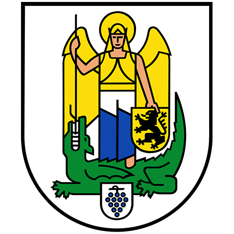 Wappen der Universitätsstadt Jena mit goldenem Schild und blauem Löwen – steht für die akademisch geprägte Beratungsregion der apoFinanz für Studierende und Ärzt:innen in Thüringen.