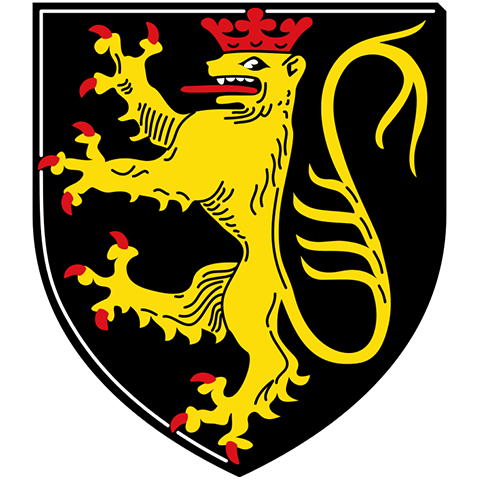 Wappen von Neustadt an der Weinstraße mit Löwe und Adler – steht für die apoFinanz-Präsenz in der Pfalz und die persönliche Finanzbegleitung von Heilberuflern in einer traditionsreichen Weinregion.