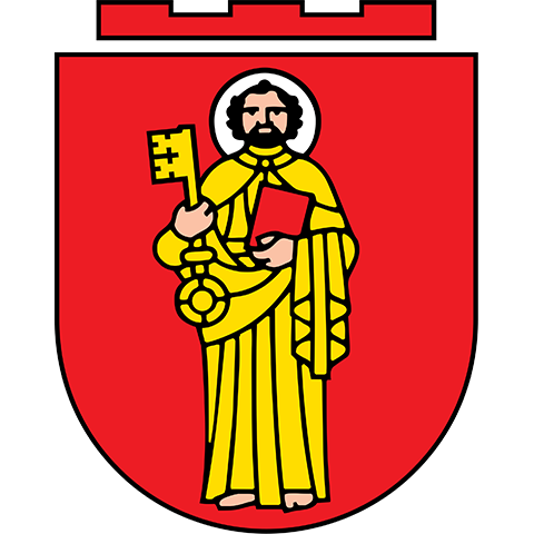 Wappen der Stadt Trier mit rotem Kreuz auf weißem Schild – steht für die traditionsreiche apoFinanz-Beratung in der ältesten Stadt Deutschlands und die ganzheitliche Begleitung von Heilberufen in der Region.