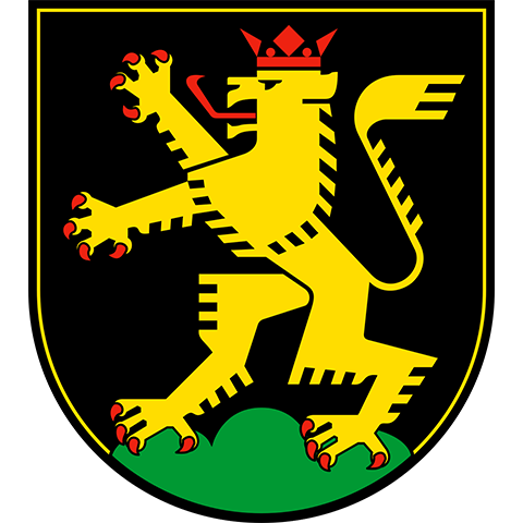 Stadtwappen von Heidelberg mit schwarzem Löwen auf goldenem Grund – steht für die apoFinanz-Beratungsregion am Neckar und die fundierte Betreuung von Heilberufen im akademisch geprägten Umfeld.