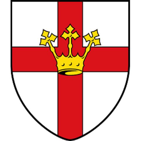 Stadtwappen von Koblenz mit schwarzem Kreuz auf silbernem Schild – steht für die apoFinanz-Beratung im nördlichen Rheinland-Pfalz und die regionale Unterstützung von Heilberufen in der Moselregion.