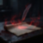 Dimly lit horror hallway with blood trail – eerie setting for microhorror fiction