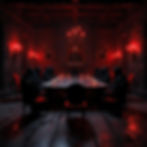 Dark Hub horror portal entrance – glowing red lights and shadowy corridors