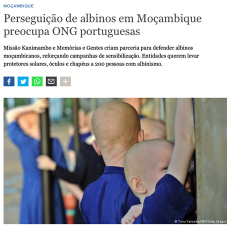 DW | Perseguição de albinos em Moçambique preocupa ONG portuguesas