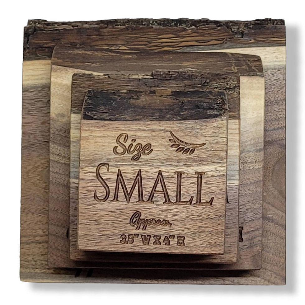 Thumbnail: Blessed Is She Who Believed Shelf Sitter | Carved Live Edge Walnut Wood Sign