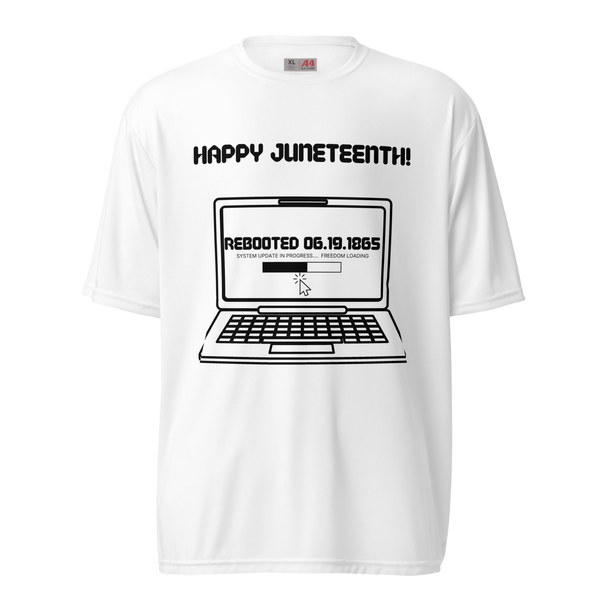 “Rebooted 06.19.1865” – Juneteenth Tech Edition Performance Tee | Unisex