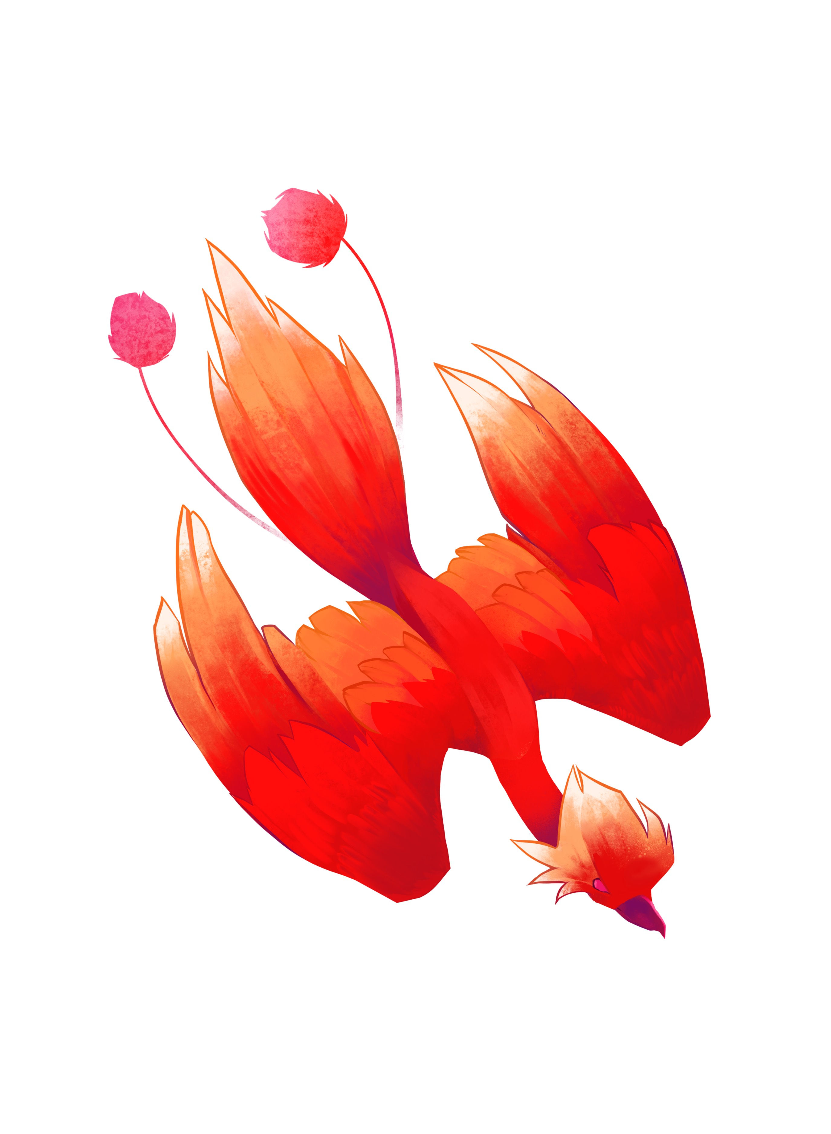 Orange Mythical Creature Sticker